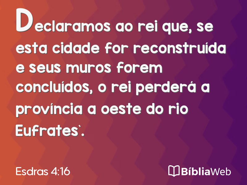 Esdras 4:16 em imagem para compartilhar