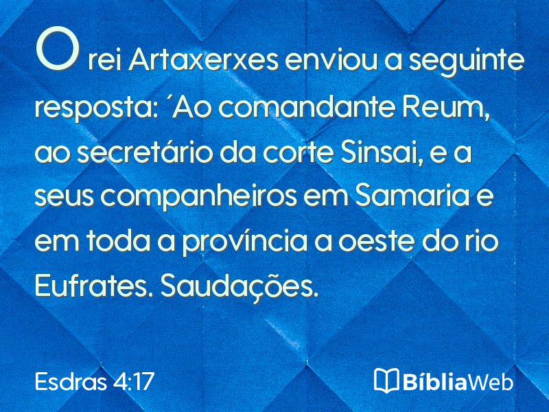 Esdras 4:17 em imagem para compartilhar