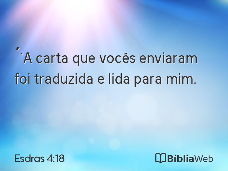 Esdras 4:18 em imagem para compartilhar