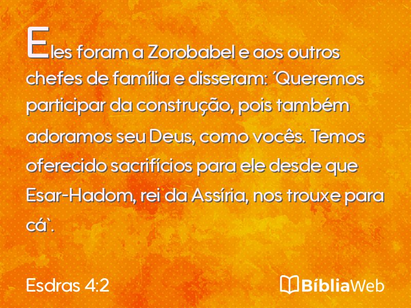Esdras 4:2 em imagem para compartilhar