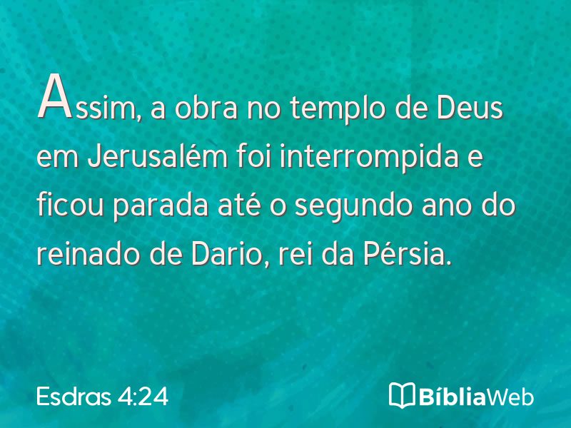 Esdras 4:24 em imagem para compartilhar