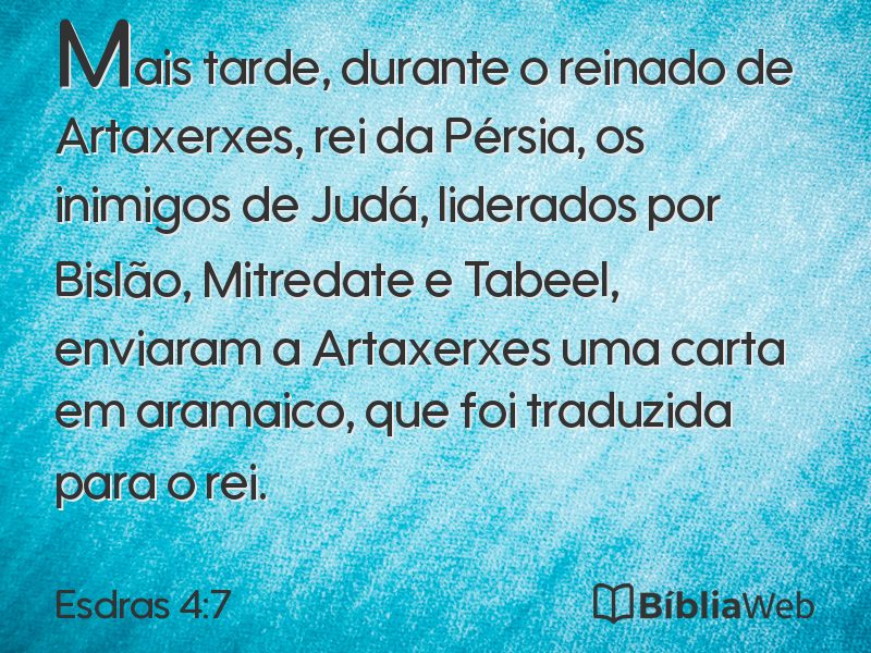 Esdras 4:7 em imagem para compartilhar