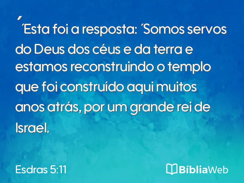 Esdras 5:11 em imagem para compartilhar