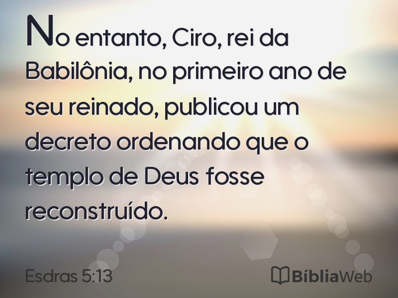 Esdras 5:13 em imagem para compartilhar