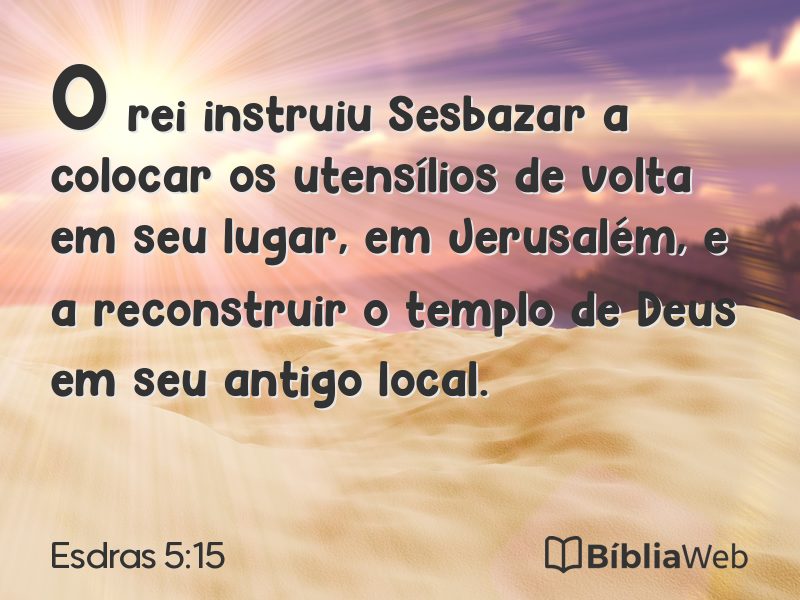 Esdras 5:15 em imagem para compartilhar