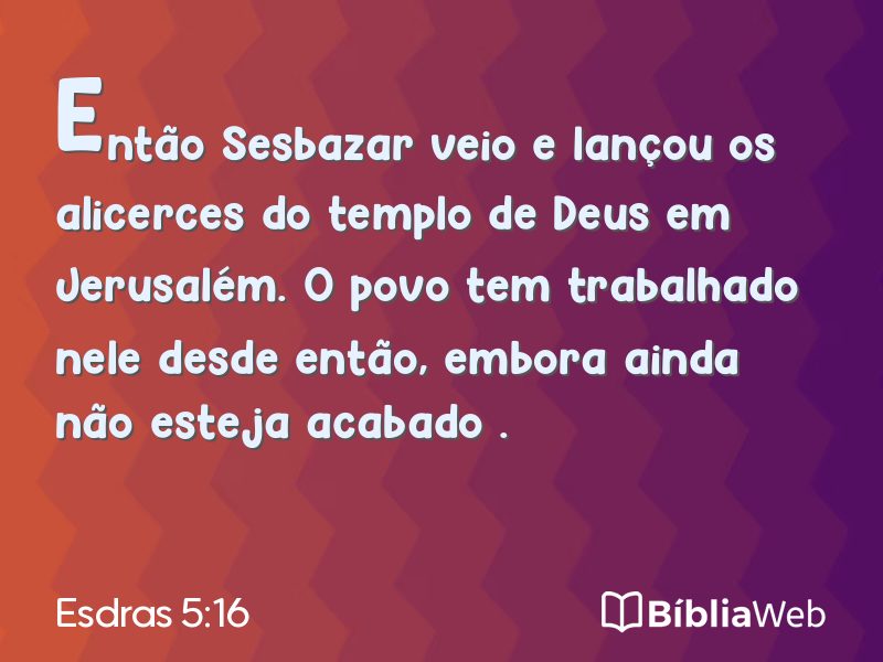Esdras 5:16 em imagem para compartilhar