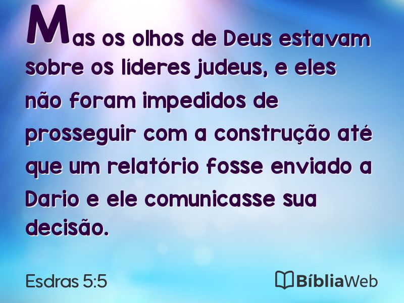 Esdras 5:5 em imagem para compartilhar