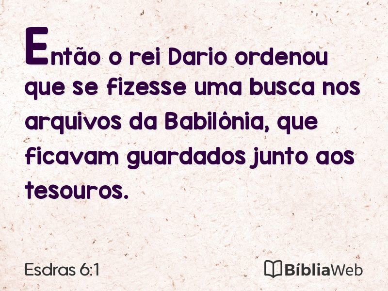 Esdras 6:1 em imagem para compartilhar
