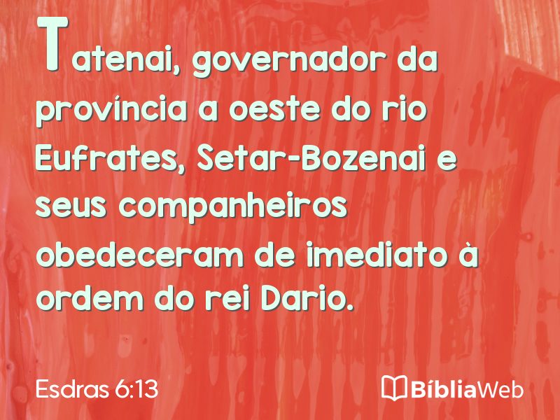 Esdras 6:13 em imagem para compartilhar