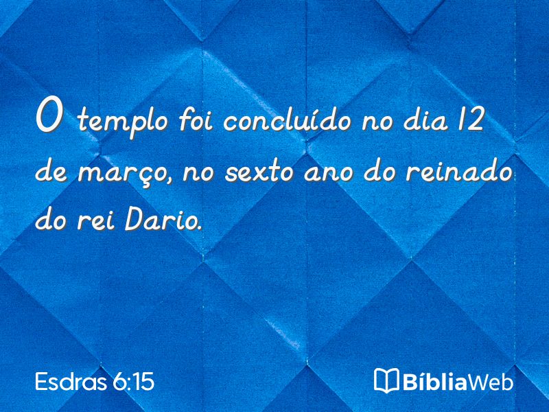 Esdras 6:15 em imagem para compartilhar