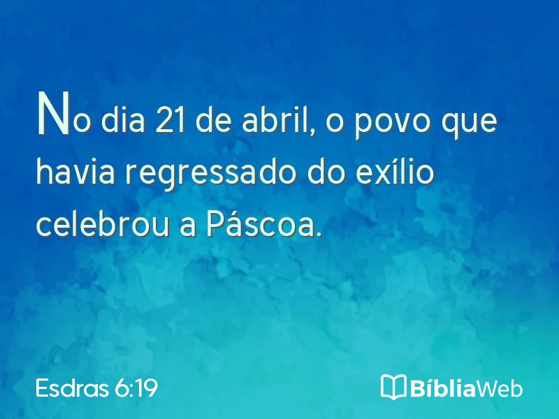 Esdras 6:19 em imagem para compartilhar