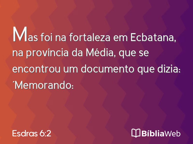 Esdras 6:2 em imagem para compartilhar