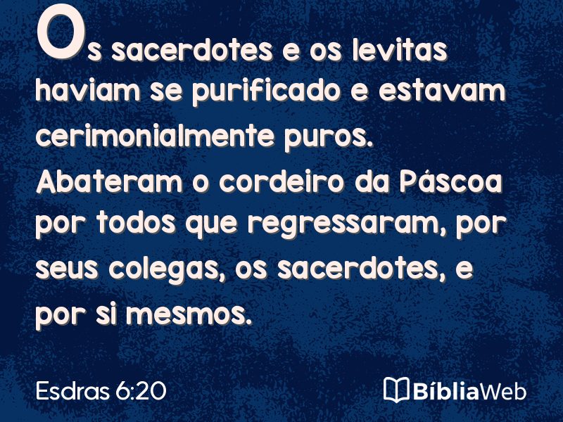 Esdras 6:20 em imagem para compartilhar