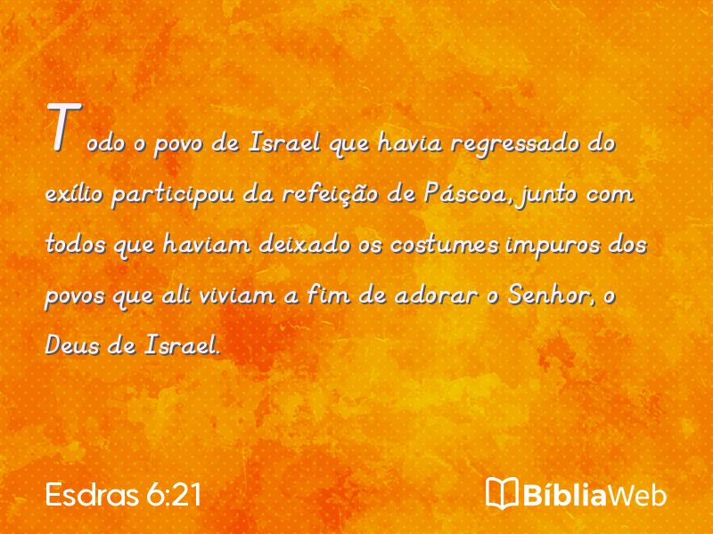 Esdras 6:21 em imagem para compartilhar