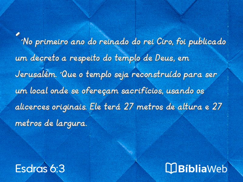 Esdras 6:3 em imagem para compartilhar