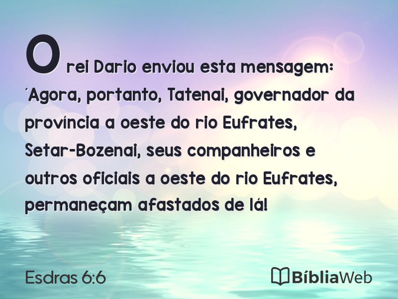 Esdras 6:6 em imagem para compartilhar