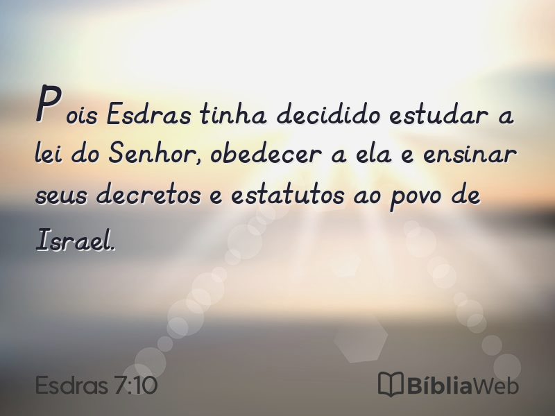 Esdras 7:10 em imagem para compartilhar