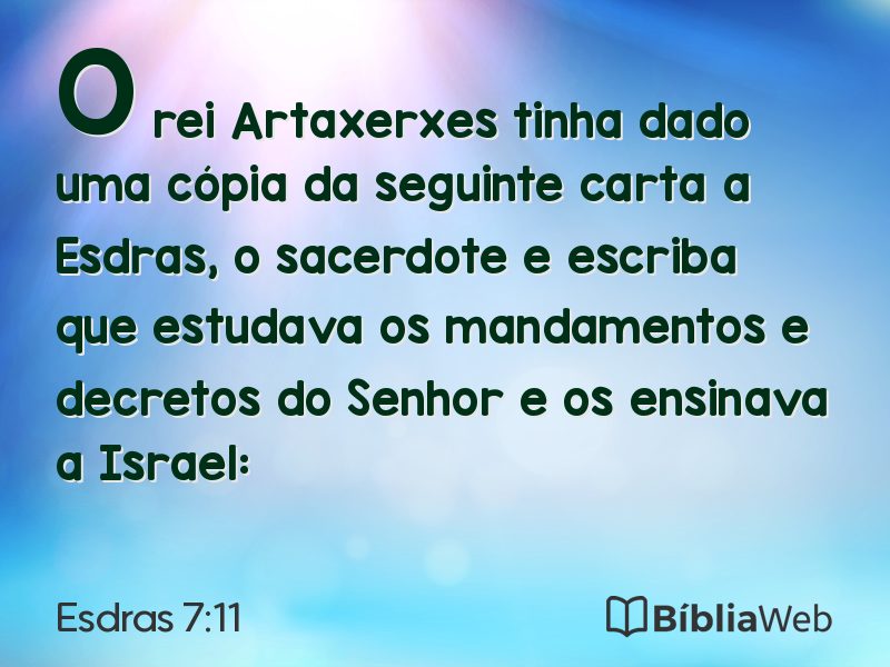 Esdras 7:11 em imagem para compartilhar