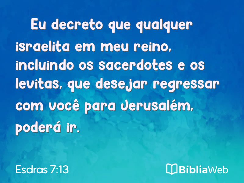 Esdras 7:13 em imagem para compartilhar