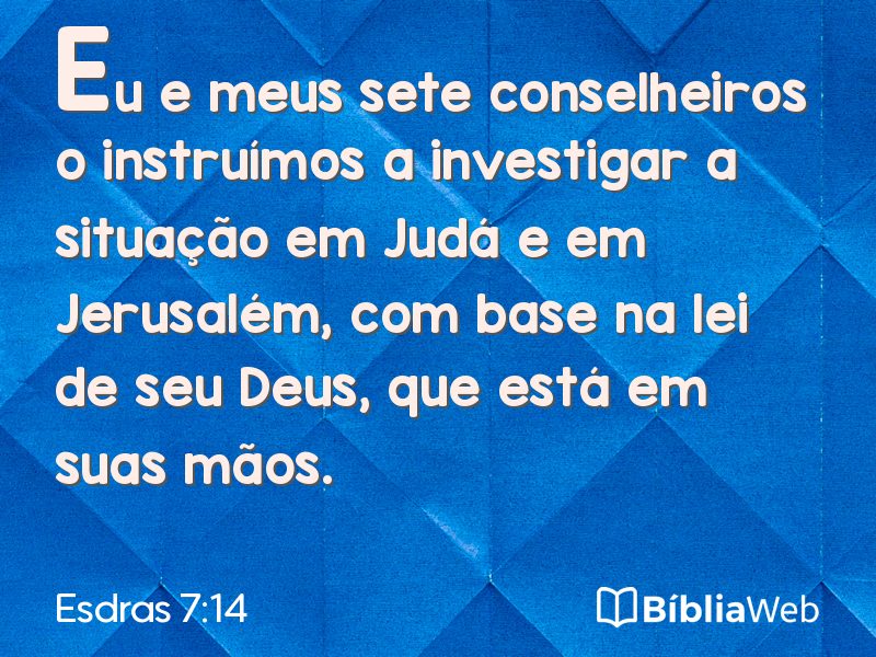 Esdras 7:14 em imagem para compartilhar