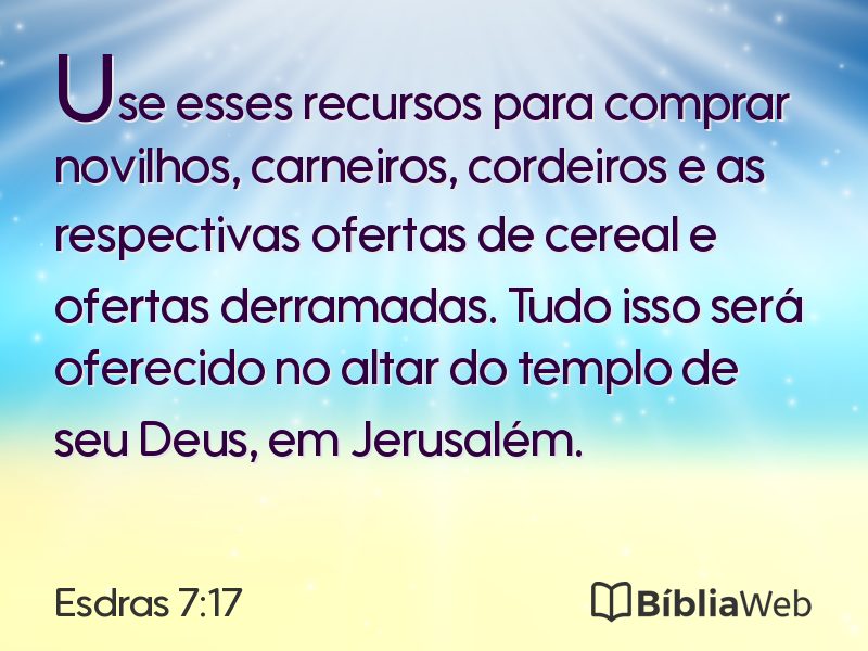 Esdras 7:17 em imagem para compartilhar