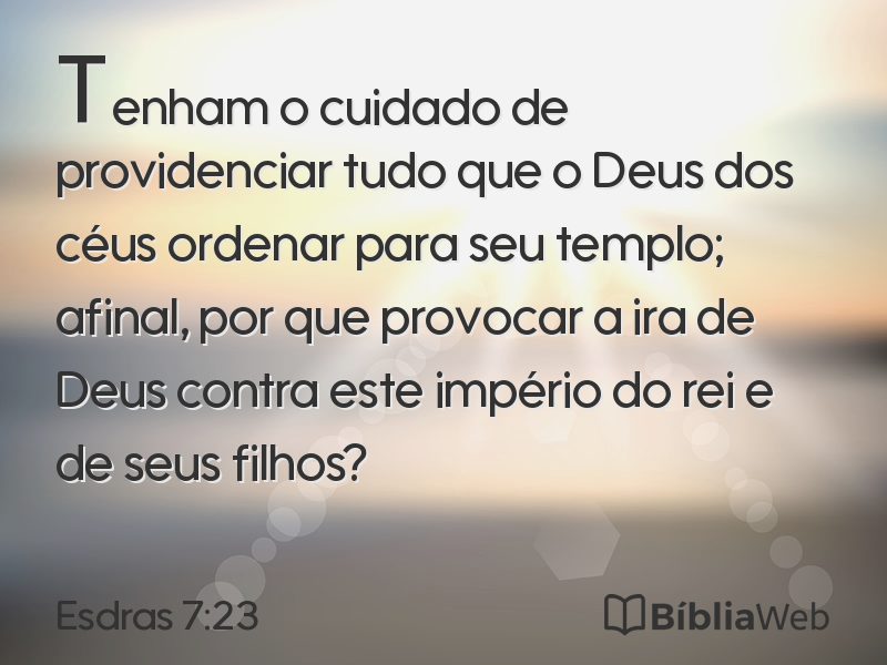 Esdras 7:23 em imagem para compartilhar