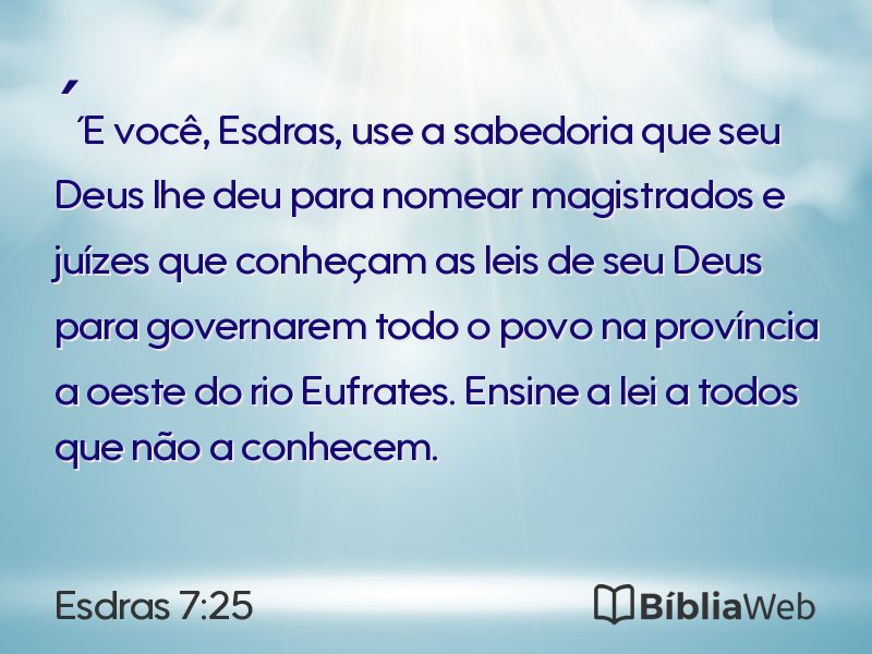 Esdras 7:25 em imagem para compartilhar