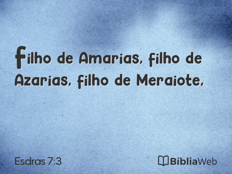 Esdras 7:3 em imagem para compartilhar