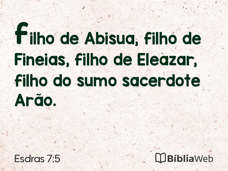 Esdras 7:5 em imagem para compartilhar