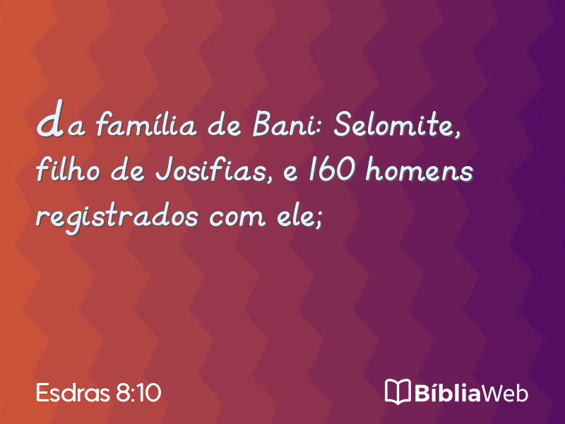 Esdras 8:10 em imagem para compartilhar