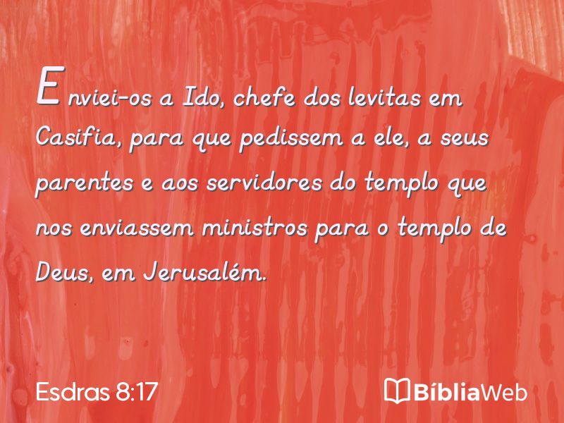 Esdras 8:17 em imagem para compartilhar