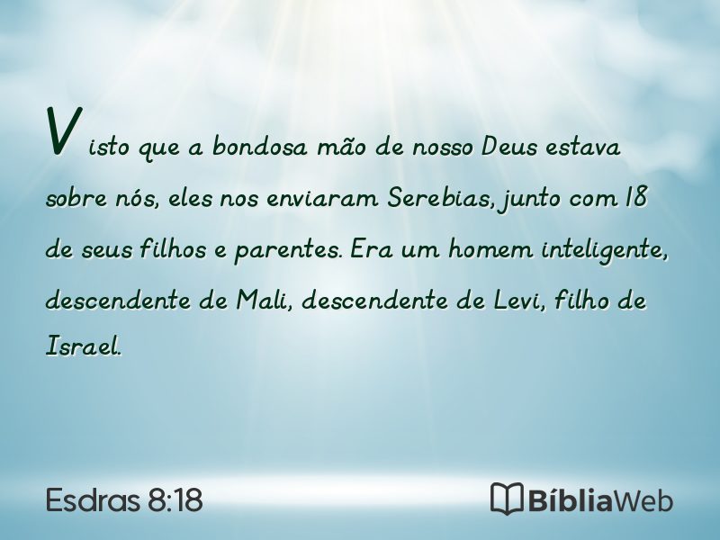 Esdras 8:18 em imagem para compartilhar