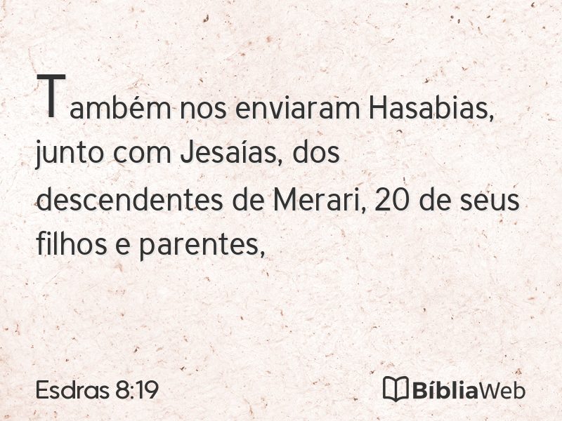 Esdras 8:19 em imagem para compartilhar