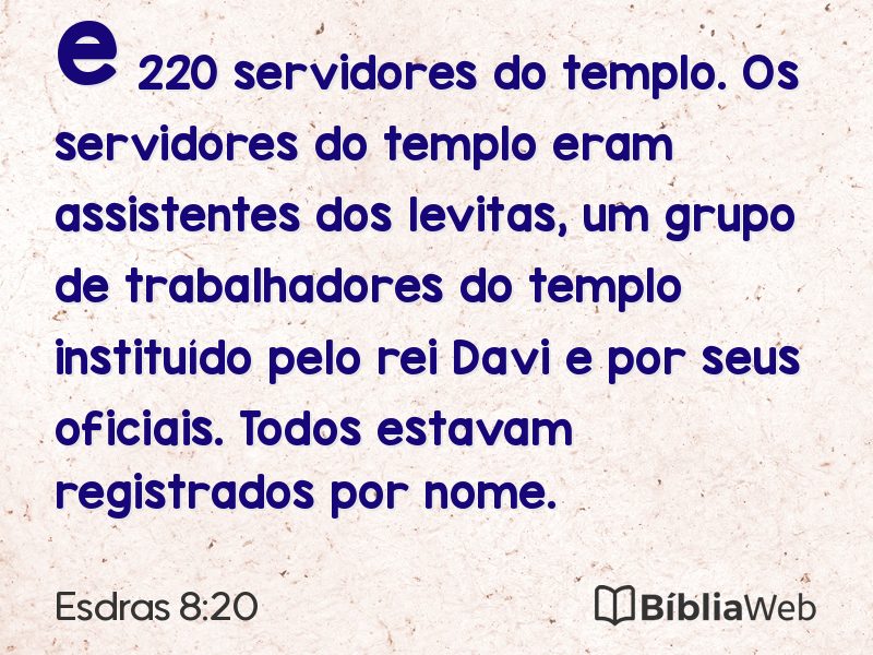 Esdras 8:20 em imagem para compartilhar