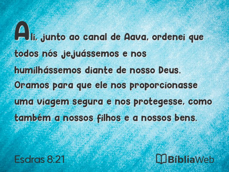 Esdras 8:21 em imagem para compartilhar