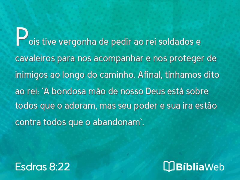 Esdras 8:22 em imagem para compartilhar
