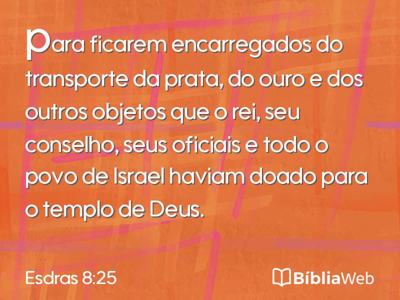 Esdras 8:25 em imagem para compartilhar