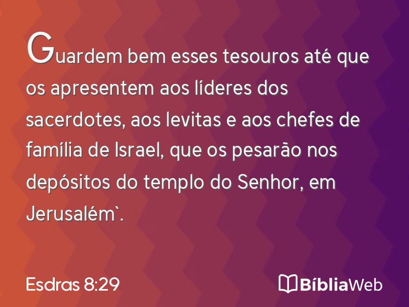 Esdras 8:29 em imagem para compartilhar