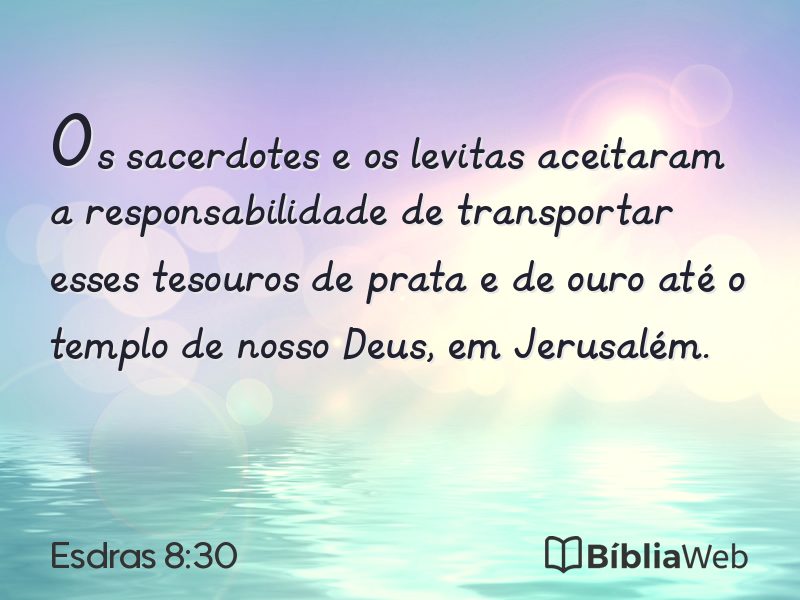 Esdras 8:30 em imagem para compartilhar