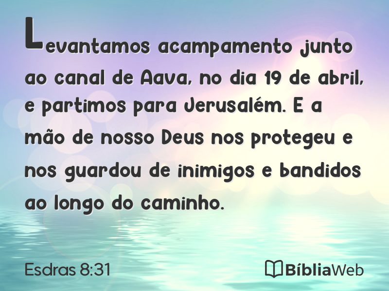 Esdras 8:31 em imagem para compartilhar