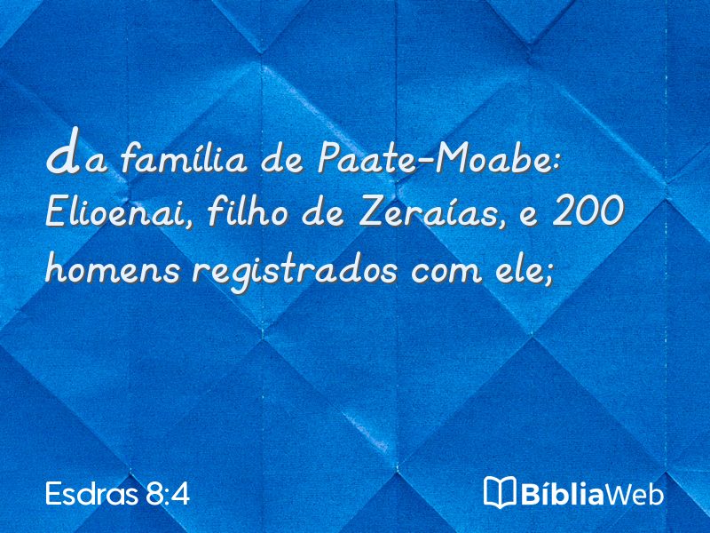 Esdras 8:4 em imagem para compartilhar