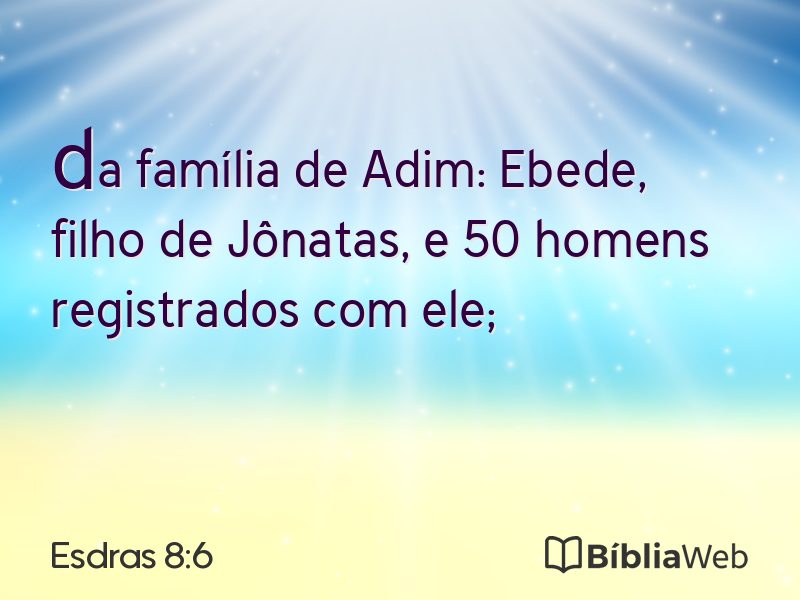 Esdras 8:6 em imagem para compartilhar
