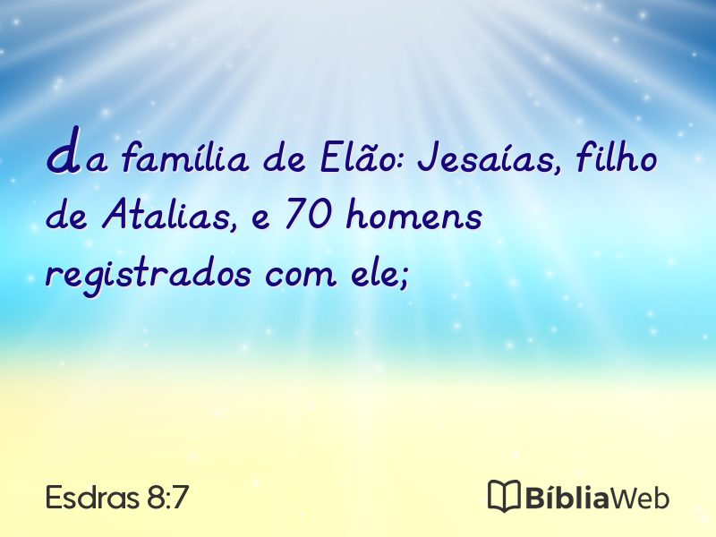 Esdras 8:7 em imagem para compartilhar