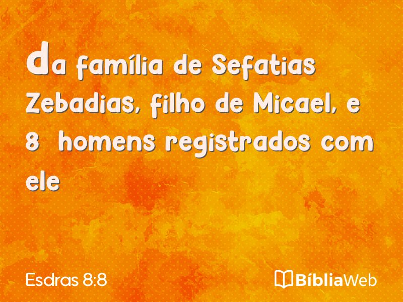 Esdras 8:8 em imagem para compartilhar