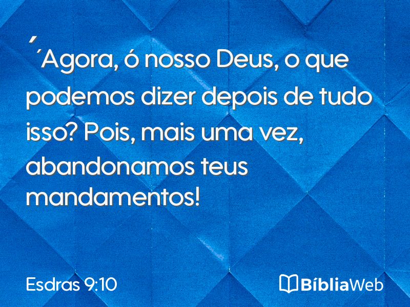 Esdras 9:10 em imagem para compartilhar