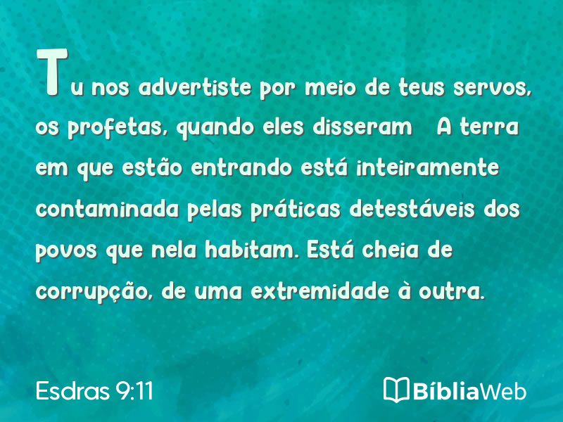 Esdras 9:11 em imagem para compartilhar