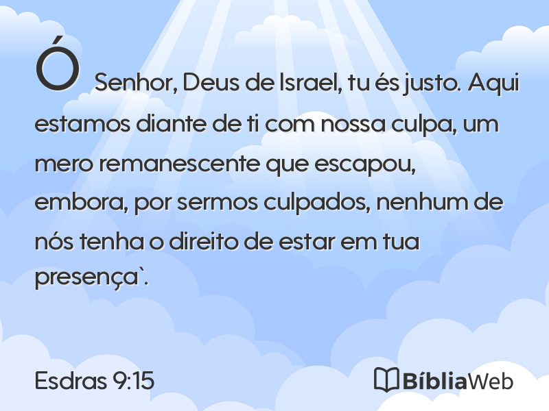 Esdras 9:15 em imagem para compartilhar