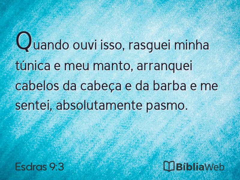 Esdras 9:3 em imagem para compartilhar
