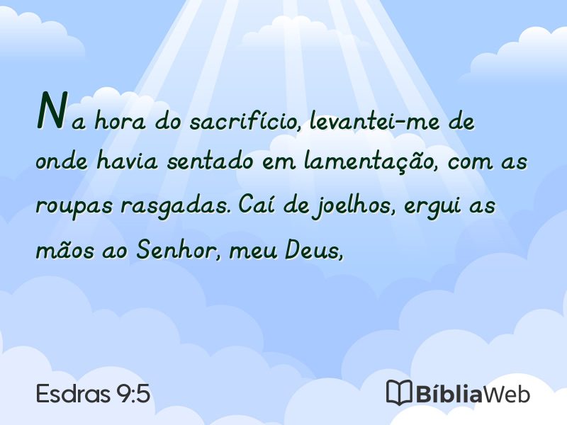 Esdras 9:5 em imagem para compartilhar
