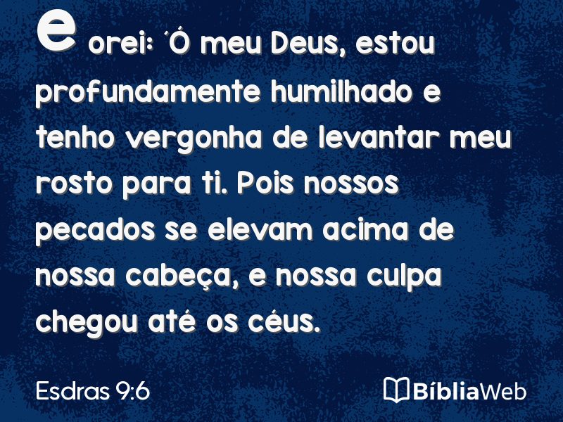 Esdras 9:6 em imagem para compartilhar